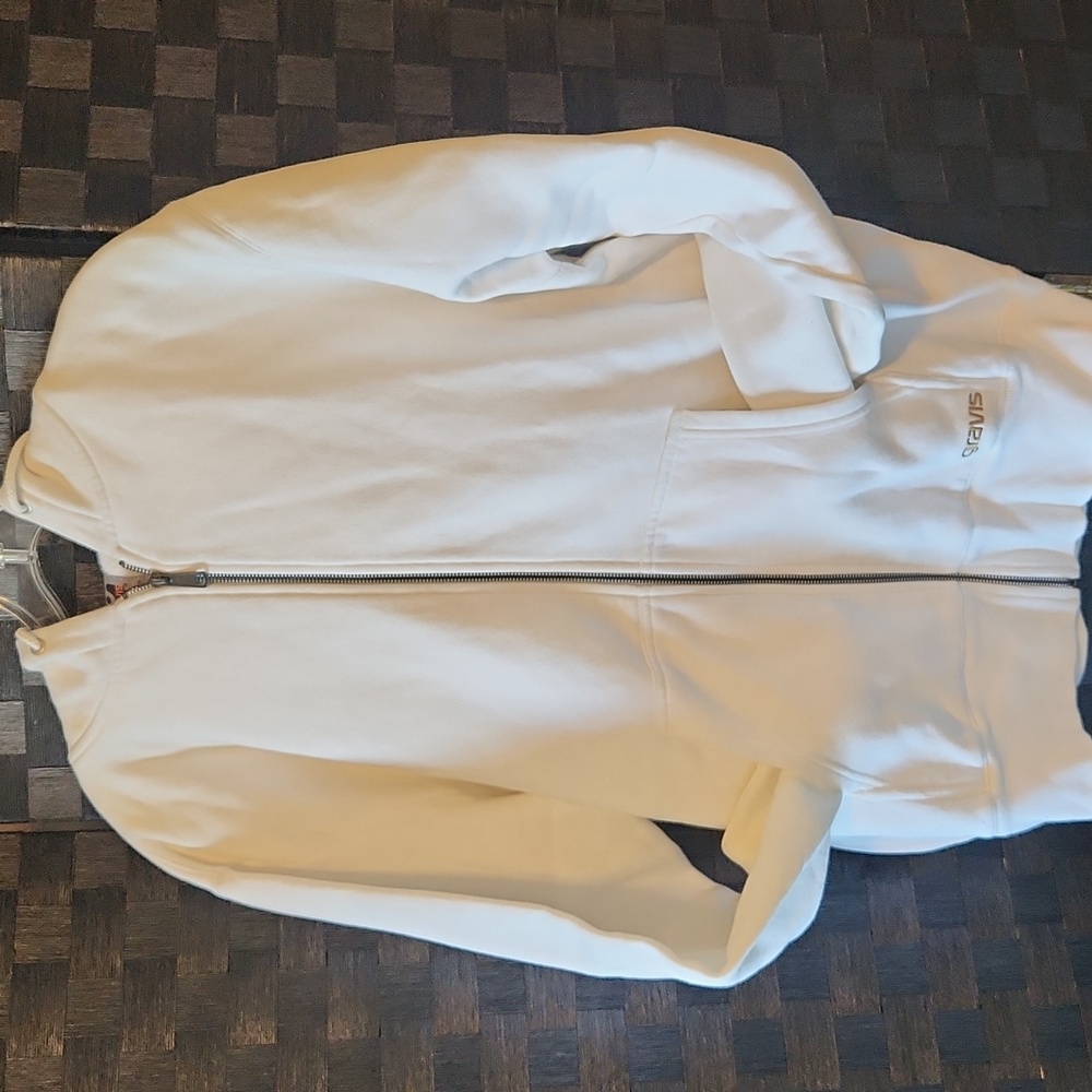 Gravis White Zip-Up Hoodie